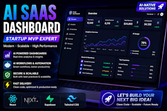build react saas mvp dashboard with ai integration