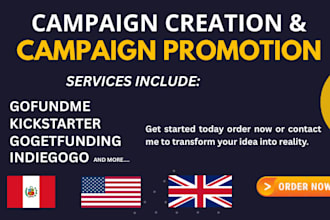 create and promote peru US UK gofundme gogetfunding crowdfunding campaign
