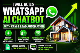 build whatsapp ai chatbot with CRM and lead automation