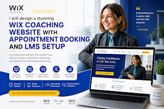 design a stunning wix coaching website with appointment booking and lms setup