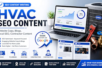 write hvac seo content, contractor website copy, plumbing and roofing blogs