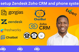 setup zendesk gorgias CRM hubspot zoho for ai chatbot automation quo openphone
