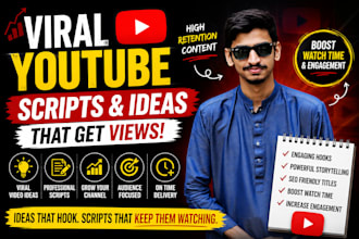 write engaging youtube script and video ideas to boost views