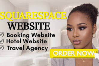 design a squarespace travel booking, hotel, and tour agency website