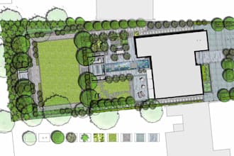 design 2d 3d master plan, site plan and landscape architecture with rendering