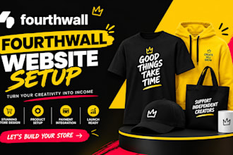 redesign fourth wall website setup fourthwall store setup fourthwall pod merch