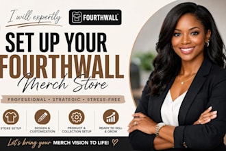 design fourth wall website setup fourthwall store setup fourthwall pod merch