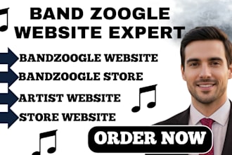 design bandzoogle music, dj or artist website with merch store