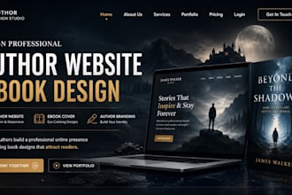 design author website, children book website and wix author website