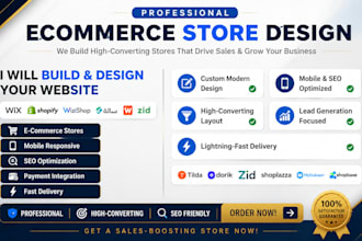 create zid shoplazza tilda jumpseller dorik mydukaan shopbase website design