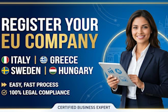 incorporate your business in italy, greece, sweden, or hungary with ease