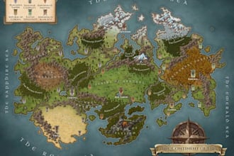 create custom fantasy and pirate map for rpg, dnd, or adventure worlds