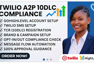 setup twilio a2p 10dlc gohighlevel registration SMS compliance brand campaign