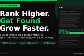 write SEO optimized blog posts that rank on google for your small business