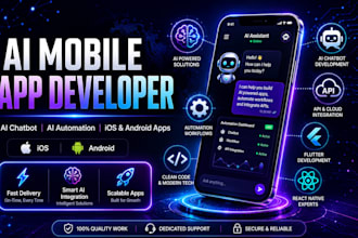 develop ai mobile app ai chatbot ai automation app for IOS and andriod