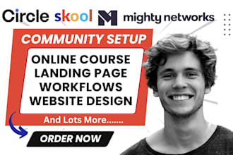 setup heartbeat chat online community, circle so mighty networks podia skool