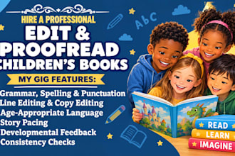 edit and proofread children book, picture book, kids story, children book editor