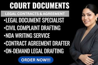 draft court complaints and civil lawsuit documents