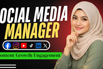 be your monthly social media manager, post designer and content creator