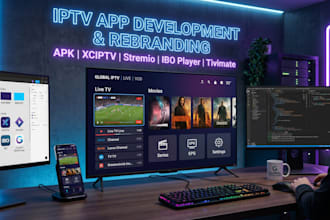 develop or rebrand your iptv app apk, stremio, xciptv and ibo player