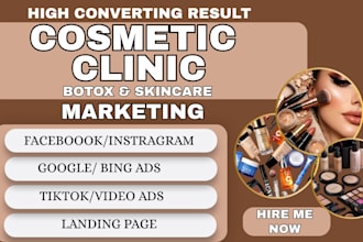 cosmetic clinic leads, botox, skincare facebook ads cosmetic clinic google ads