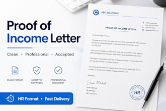 write a professional salary verification and income confirmation letter