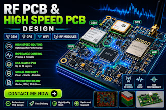 design rf pcb and high speed pcb for GSM gps wifi rf modules
