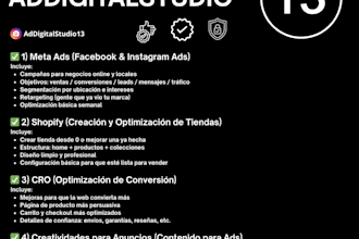 diseñar tu tienda shopify profesional y gestionar tu publicidad digital