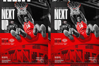 design professional sports flyers, posters and game promotions
