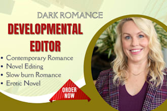 do romance and dark romance novels developmental editing with expert feedback