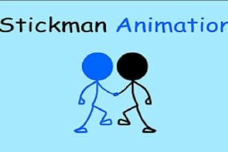 stickman animation stick figure 2d stickman cartoon animation stickman character