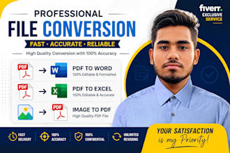 convert PDF to word, excel, image to PDF and image to word