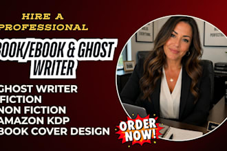 ebook ghostwriter, ebook writer, KDP book writer, fiction and non fiction