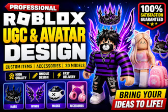 create custom roblox ugc, roblox avatar, item, accessory