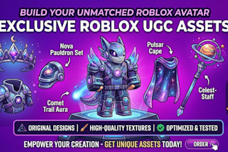 provide expert 3d modeling for roblox ugc and avatar asset