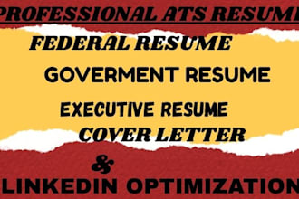 craft federal resume, government resume, executive resume and USA jobs resume