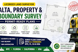 do alta, property and boundary survey with licensed land surveyor in fl cl NYC