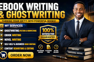 ghostwrite fiction and non fiction book, as a ghost book writer