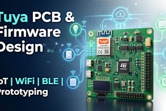 do pro tuya pcb design, circuit design, kicad layout tuya firmware and prototype
