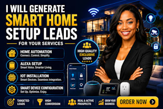 generate smart home setup leads for your services, home automation, alexa setup