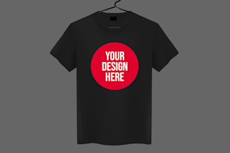 design a custom t shirt print ready design for your brand