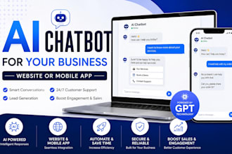 create ai chatbot for business website or mobile app