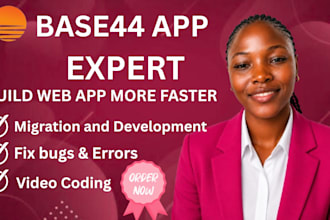 base44 expert, base44 bug fixing ,base44 app deployment, base44 web app