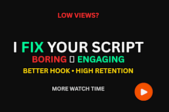 rewrite your youtube script to improve retention and views