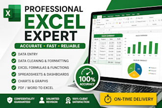 create excel spreadsheets, formulas, and dashboards
