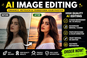 do professional ai image editing, enhancement and retouching