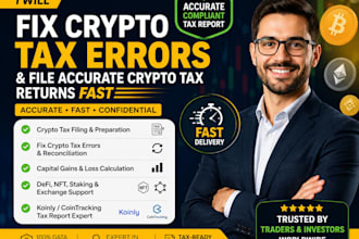 fix crypto tax errors and file accurate crypto tax returns fast