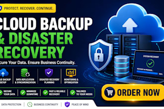cloud backup disaster recovery solution setup data replication recovery planning