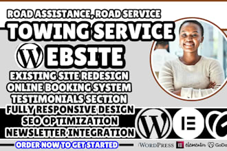 roadside assistance website, towing service website, road service website