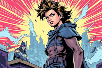 comic book illustration, comic graphic novel, comic strip
